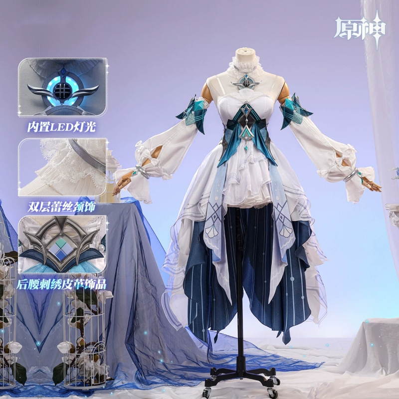 Women'S Fashion Suit - Vodyanitsa Cosplay Costume Game Genshin Impact