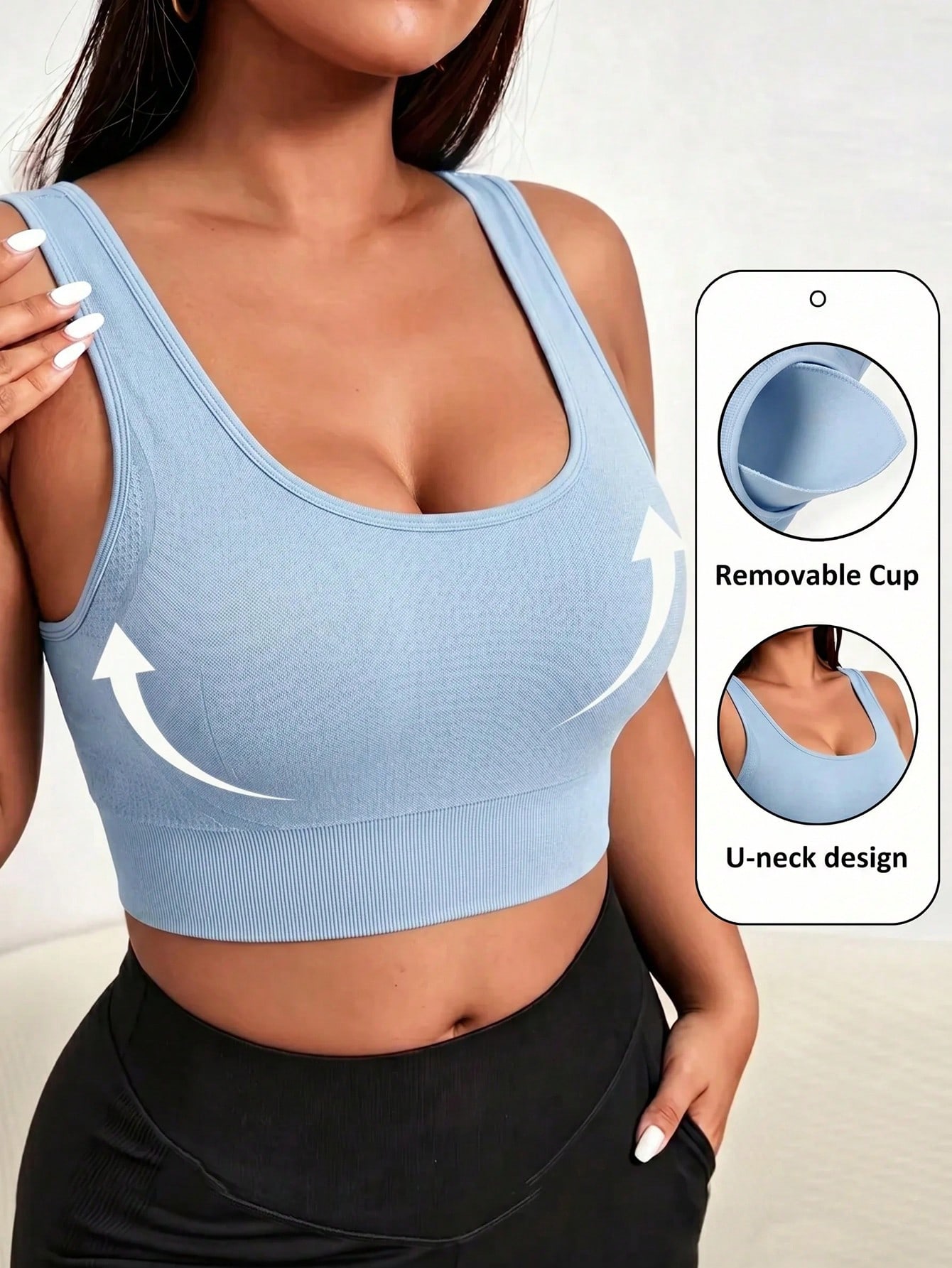 Bra Top Seamless - Plus Size Seamless Sports Bra for