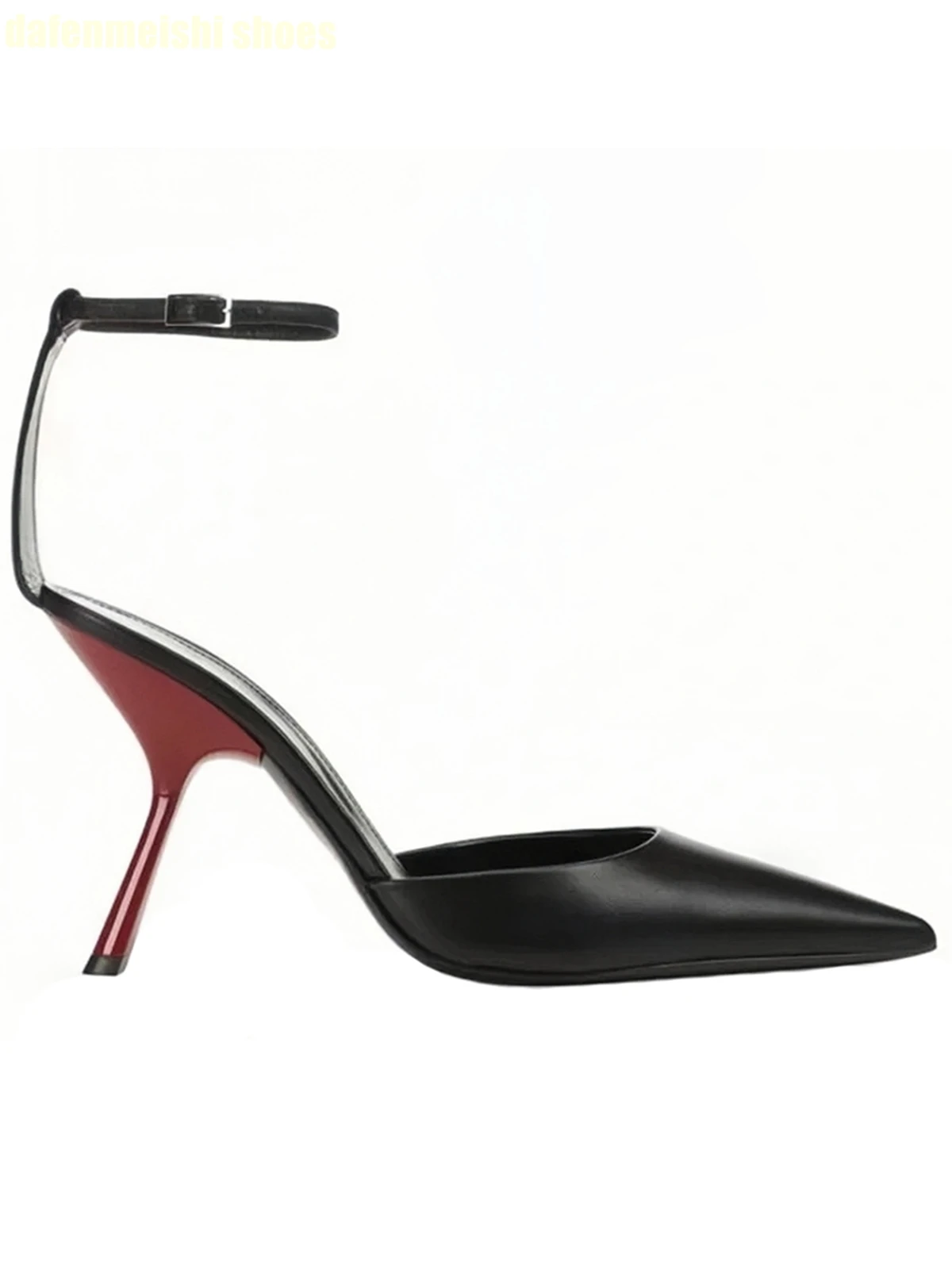 Women'S Fashion Winter 2025 - Black/red Mixed Color Sexy Thin Heel