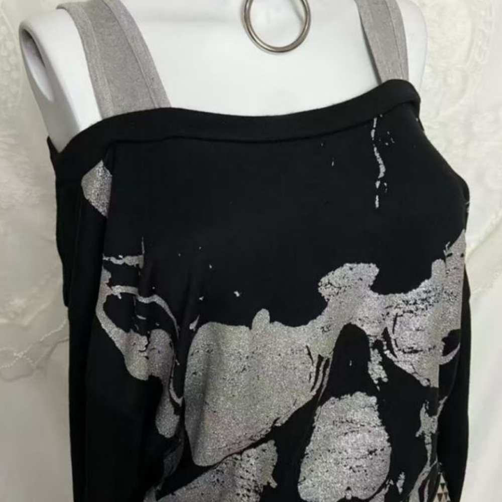Y2K Fake Two-Piece Retro Top S - Off Shoulder Top recension och pris