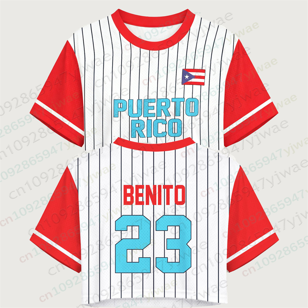 Puerto Rico Crop Top Jersey Pu - Women'S Fashion Rugby Shirt recension och pris