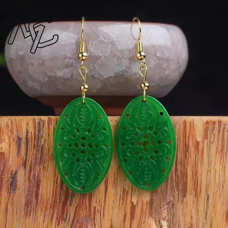 925 Silver Natural Green Jade  - Women Fashion Jewellery recension och pris