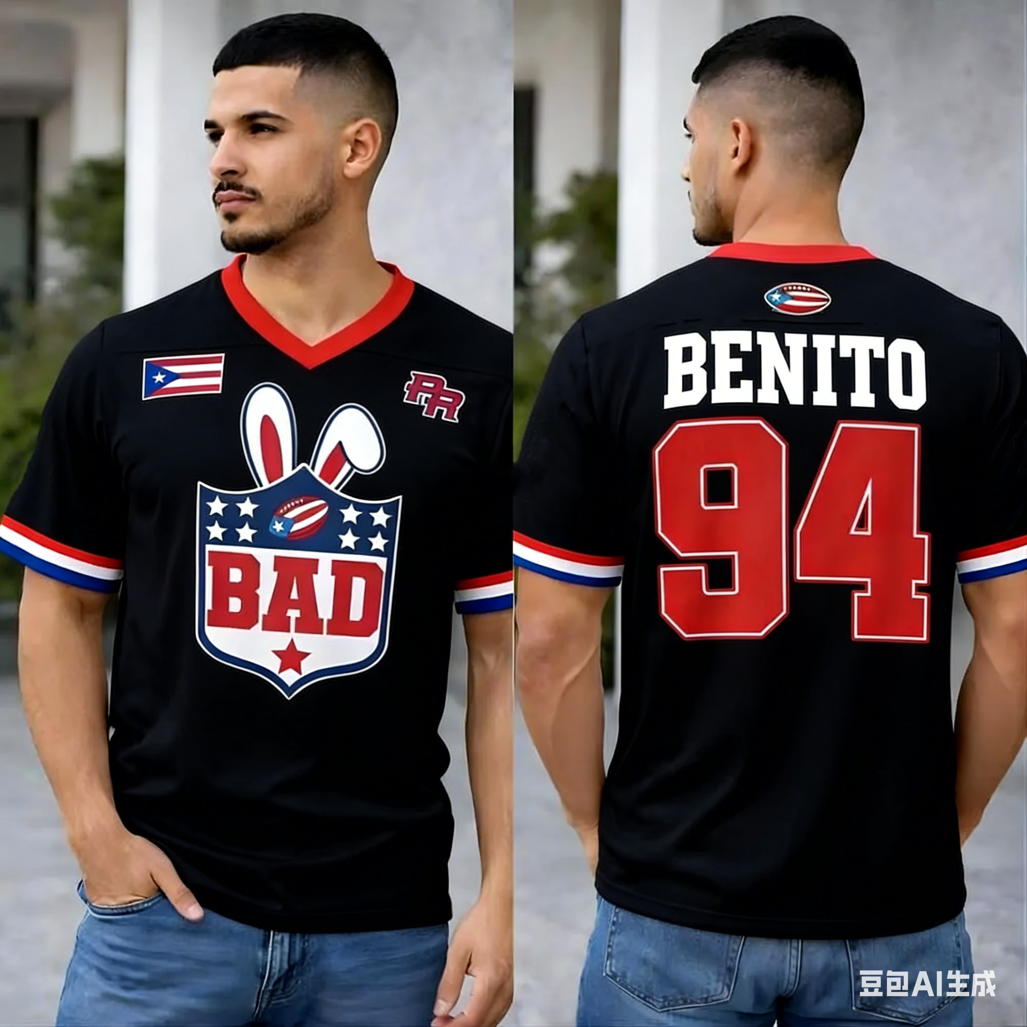 Puerto Rico Oversized Jersey P - Women'S Fashion Rugby Shirt recension och pris