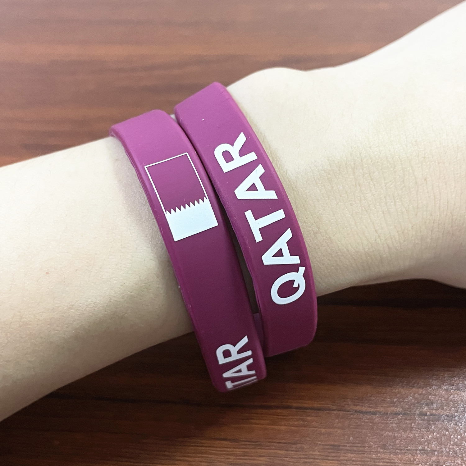 2pcs Qatar Flag Silicone Brace - Women Fashion Qatar recension och pris