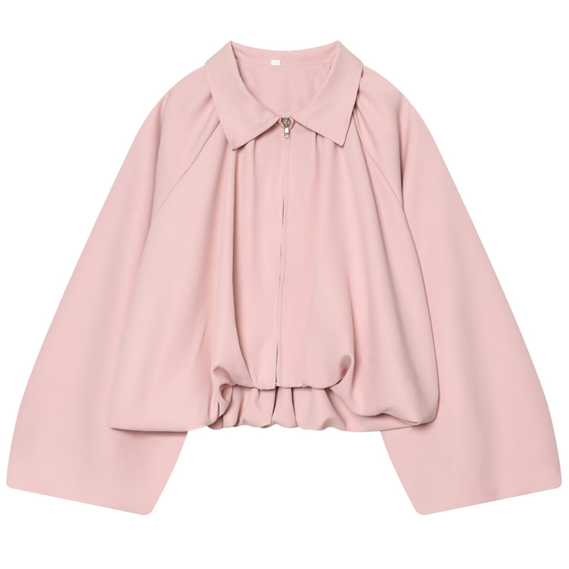 HXAO Women's Loose Pink Croppe - Women'S Fashion Quarter Zip recension och pris