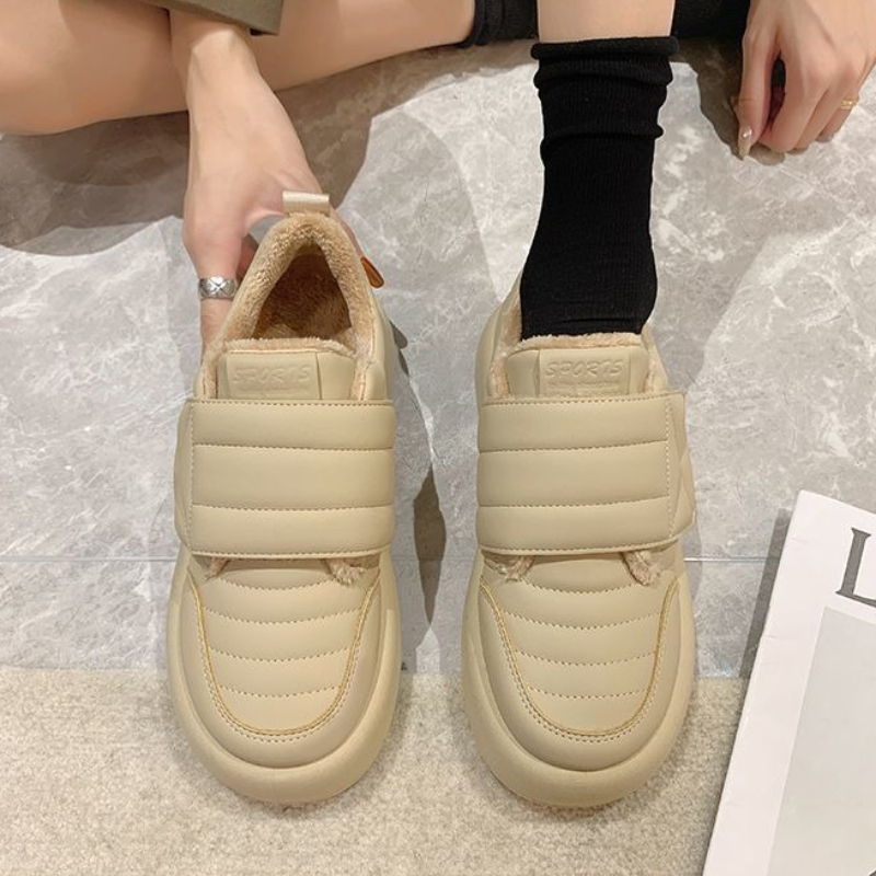 Soft White Tokyo Fashion Warm  - Women'S Fashion Velcro Sneakers recension och pris