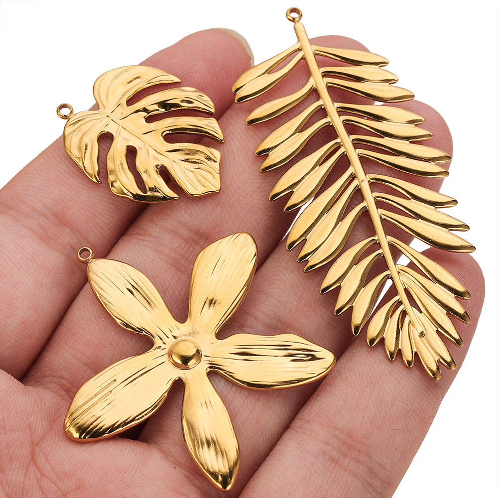 5PCS Stainless Steel Large Lea - Women Fashion Jewellery recension och pris