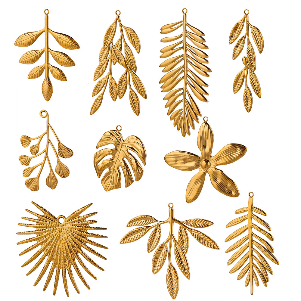 5PCS Stainless Steel Large Lea - Women Fashion Jewellery recension och pris