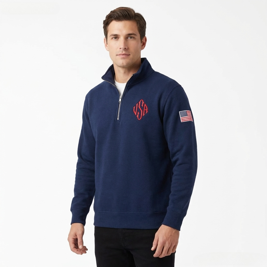 Quarter Zip Sweatshirt Y2K Nav - Women'S Fashion Quarter Zip recension och pris