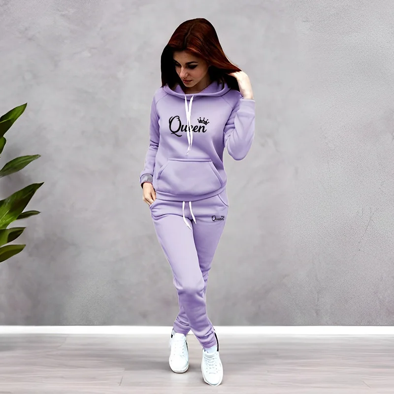 Womens Tracksuit Queen Letter  - Women'S Fashion Suit recension och pris