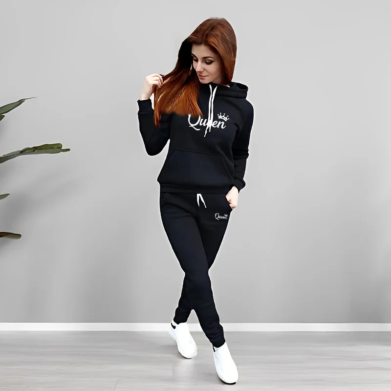 Womens Tracksuit Queen Letter  - Women'S Fashion Suit recension och pris