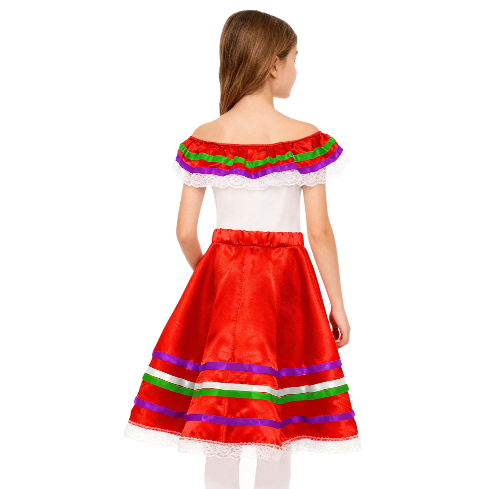 Girls Mexican Flamenco Dance D - Off Shoulder Top recension och pris
