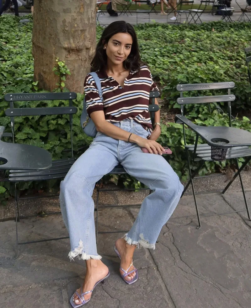 Women's Striped Relaxed Rugby  - Women'S Fashion Rugby Shirt recension och pris