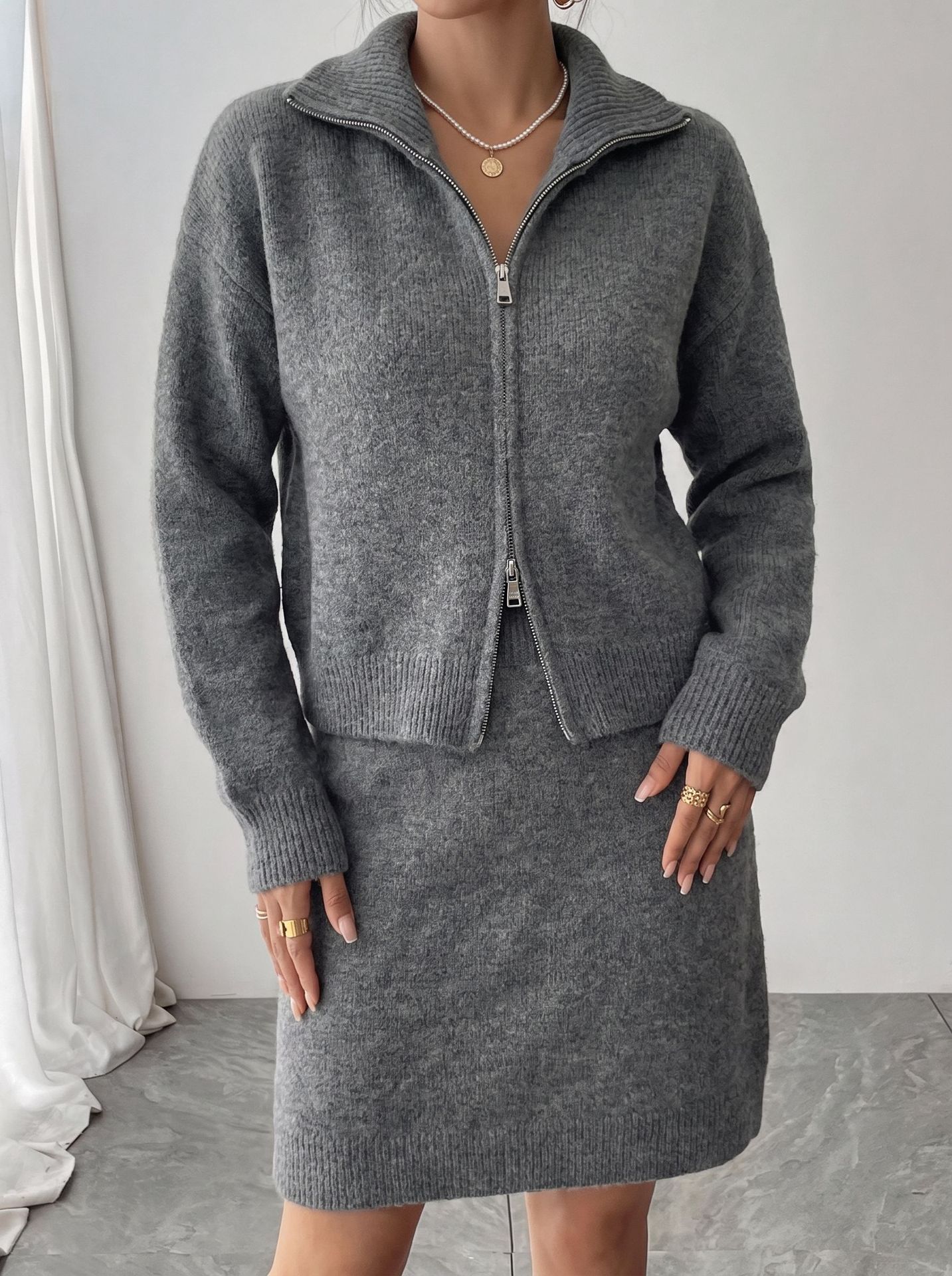 Early Autumn Elegant Knit Zip  - Women'S Fashion Quarter Zip recension och pris
