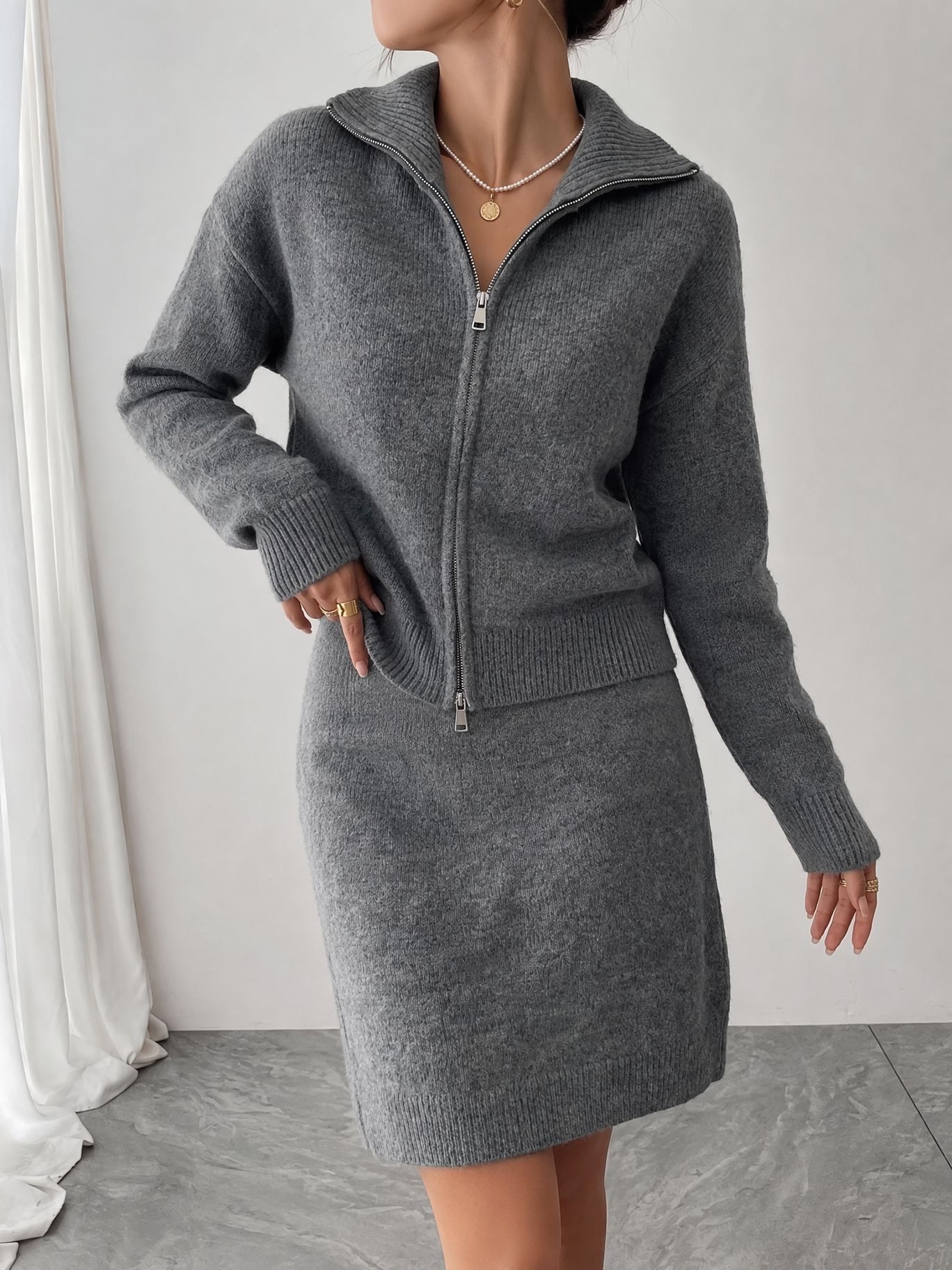 Early Autumn Elegant Knit Zip  - Women'S Fashion Quarter Zip recension och pris