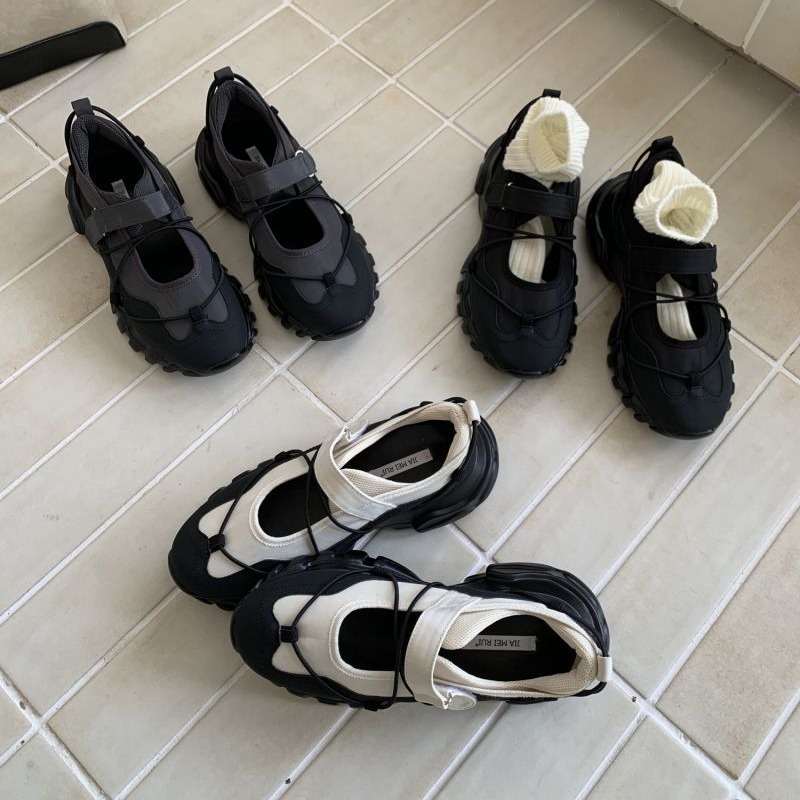 Sporty Chunky Platform Mary Ja - Women'S Fashion Velcro Sneakers recension och pris
