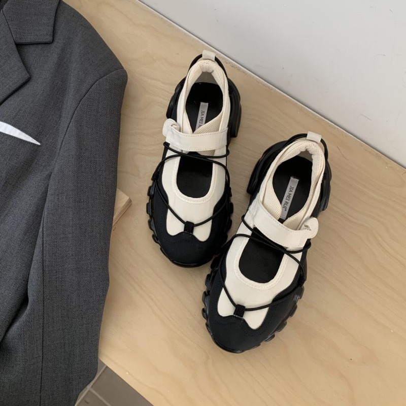 Sporty Chunky Platform Mary Ja - Women'S Fashion Velcro Sneakers recension och pris