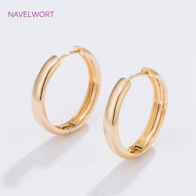 6 Sizes Gold Plated Circle Hoo - Women Fashion Jewellery recension och pris