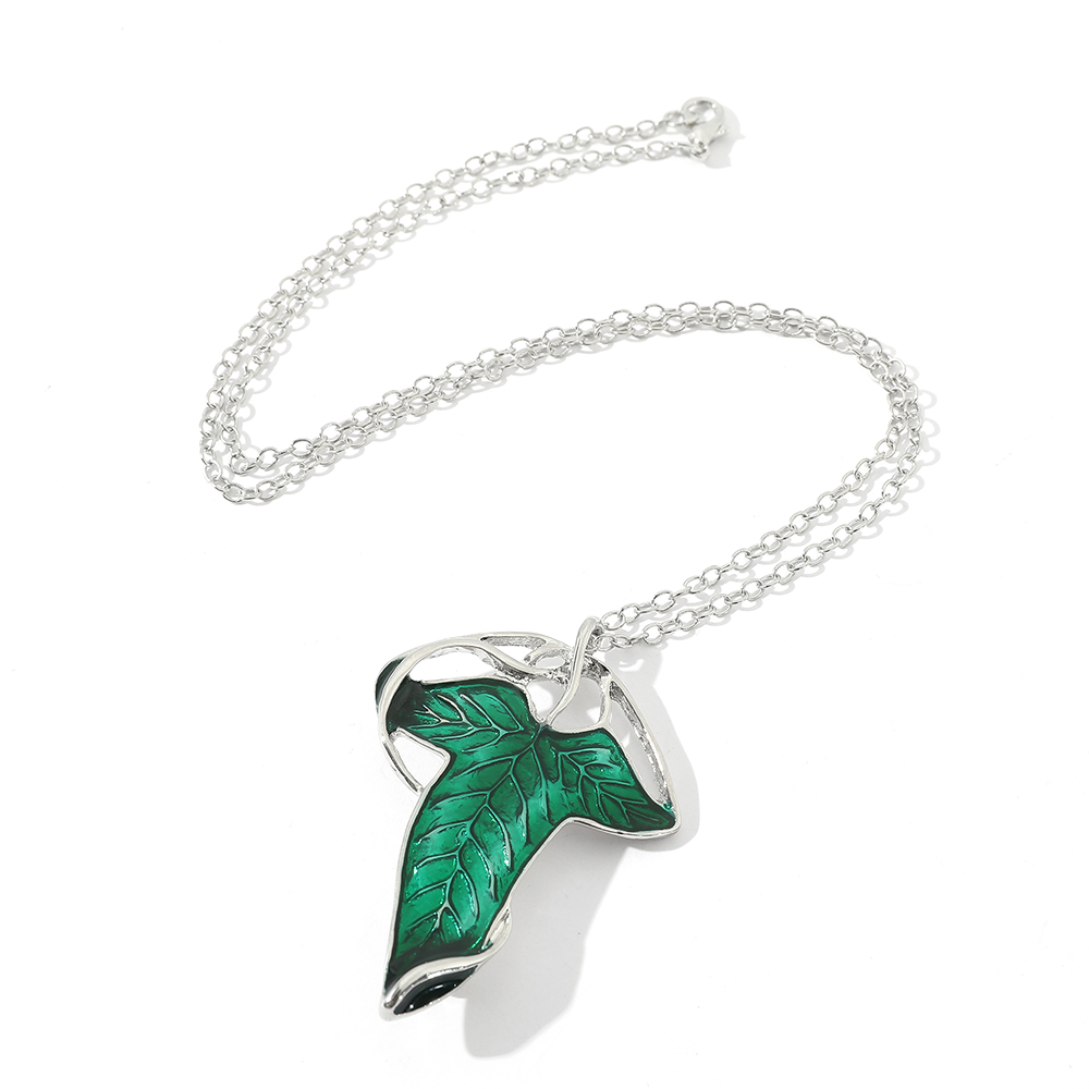 Vintage Green Leaf Pendant Nec - Women Fashion Jewellery recension och pris