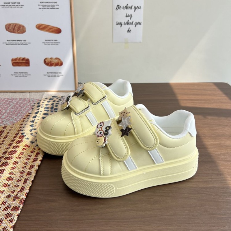 Women Striped Shell Toe Platfo - Women'S Fashion Velcro Sneakers recension och pris