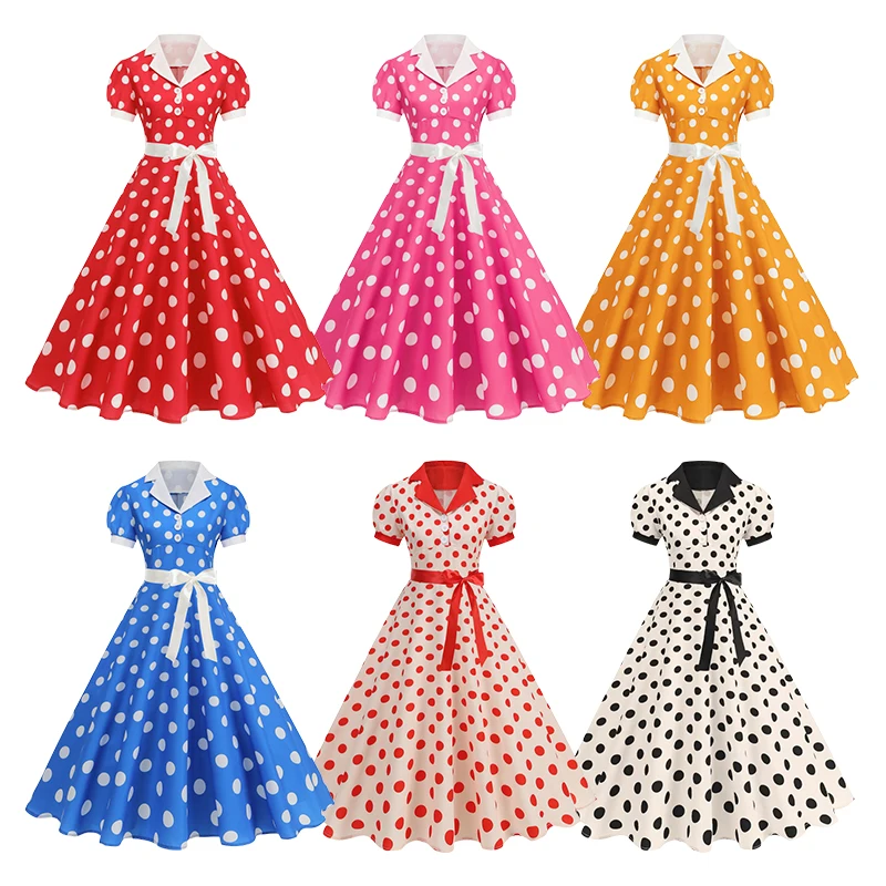 Vintage Polka Dot Summer Dress - Women'S Fashion In The 1950S recension och pris