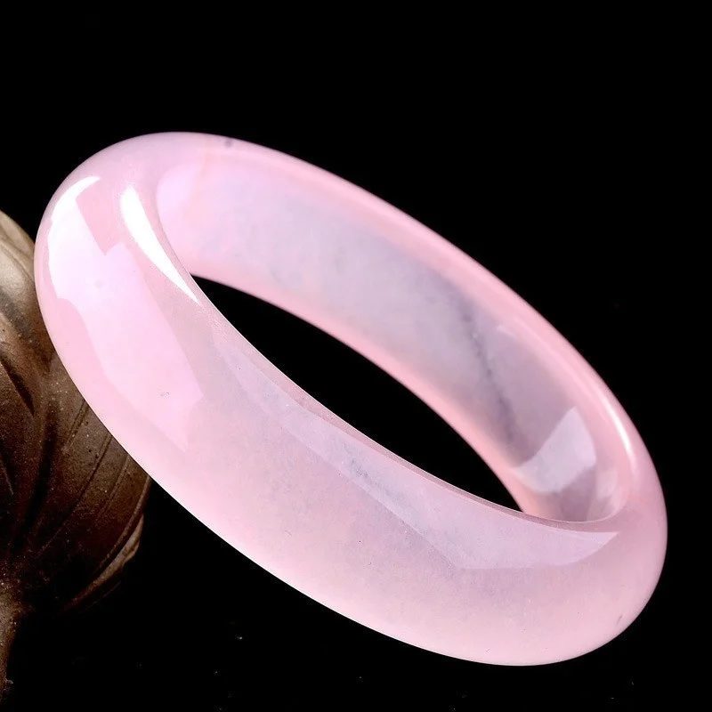 Genuine Natural Pink Jade Bang - Women Fashion Jewellery recension och pris