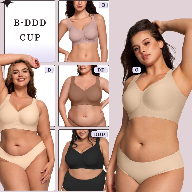 Plus Size Wireless Jelly Bra W - Bra Top Seamless recension och pris