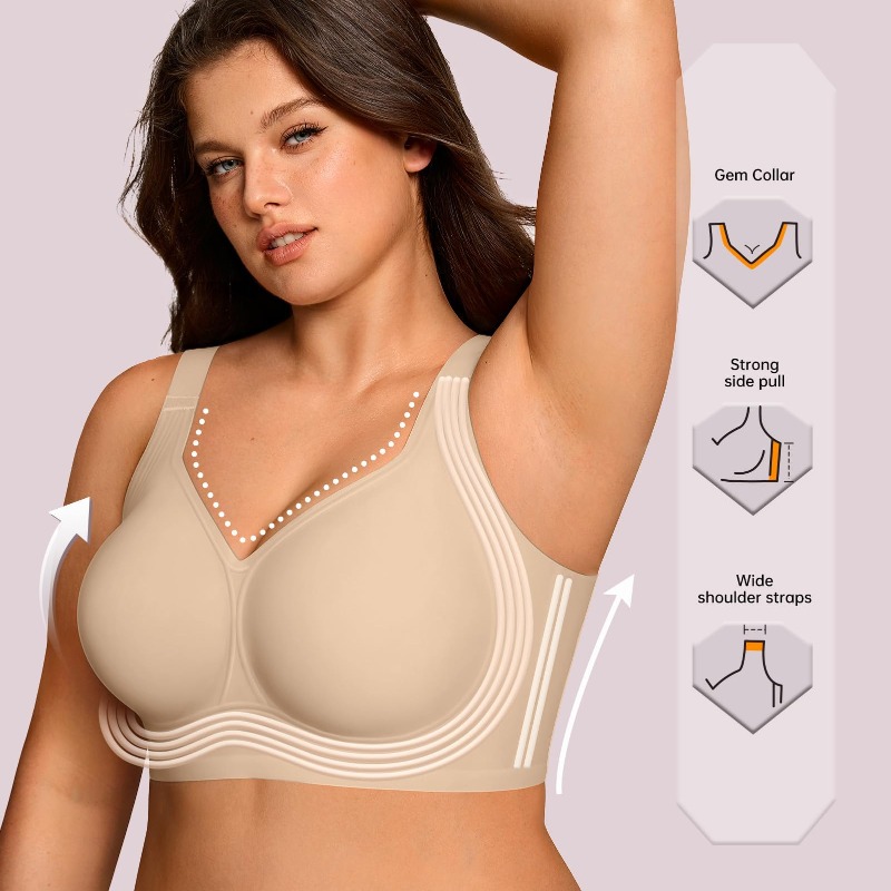 Plus Size Wireless Jelly Bra W - Bra Top Seamless recension och pris