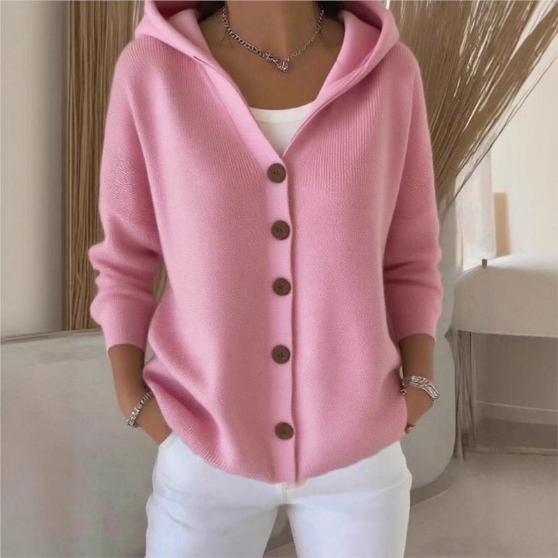Simple Fashion Knitted Hooded  - Women'S Fashion Quarter Zip recension och pris