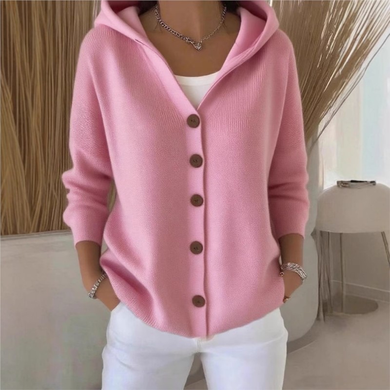 Simple Fashion Knitted Hooded  - Women'S Fashion Quarter Zip recension och pris
