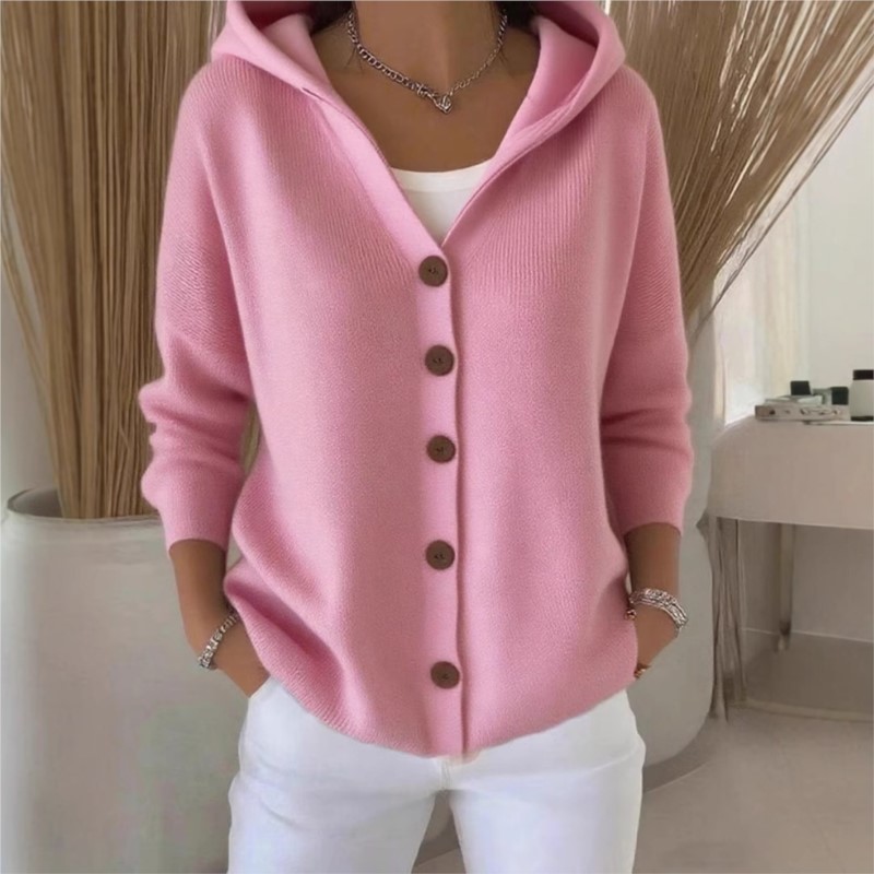 Simple Fashion Knitted Hooded  - Women'S Fashion Quarter Zip recension och pris