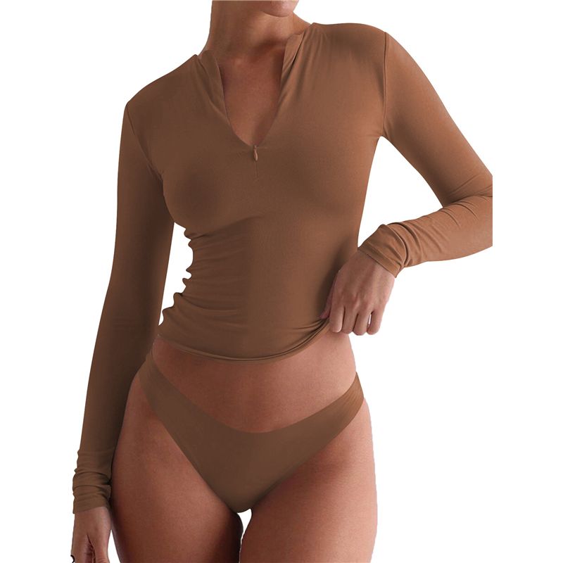 AEF6-Quarter Zip V Neck Long S - Women'S Fashion Quarter Zip recension och pris