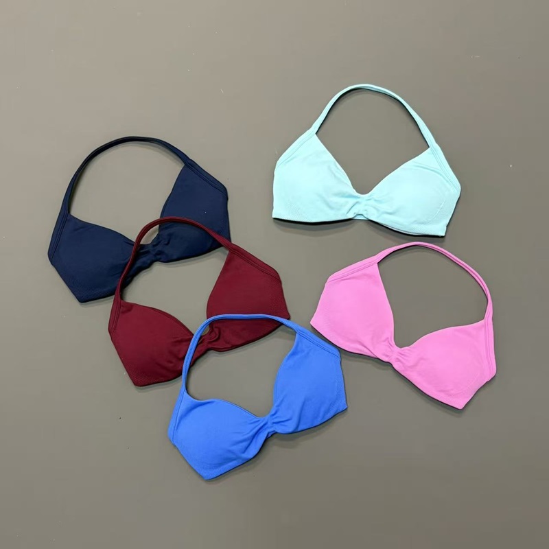 Women Halter Sports Bra V-Neck - Bra Top Seamless recension och pris