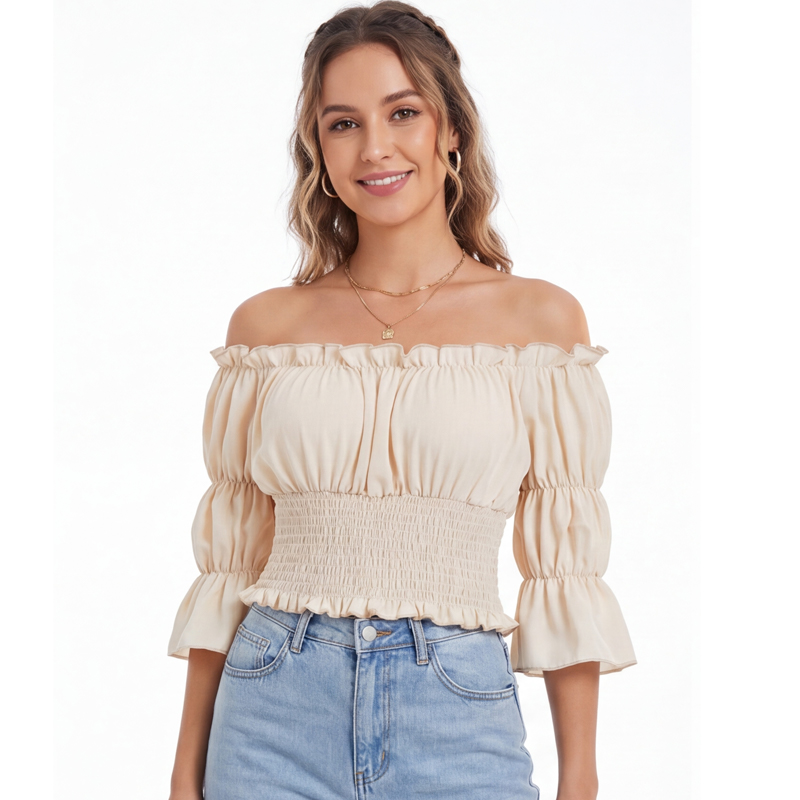 Renaissance Blouse Women Top w - Off Shoulder Top recension och pris