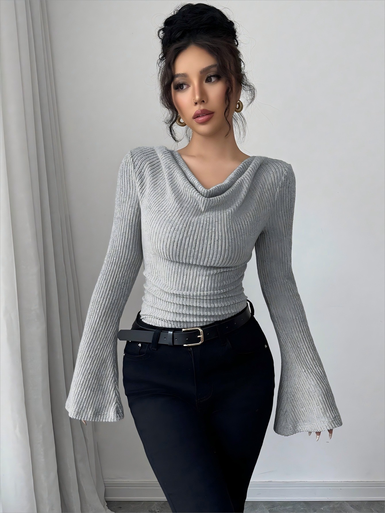 Women Blouse Off Shoulder Cowl - Off Shoulder Top recension och pris