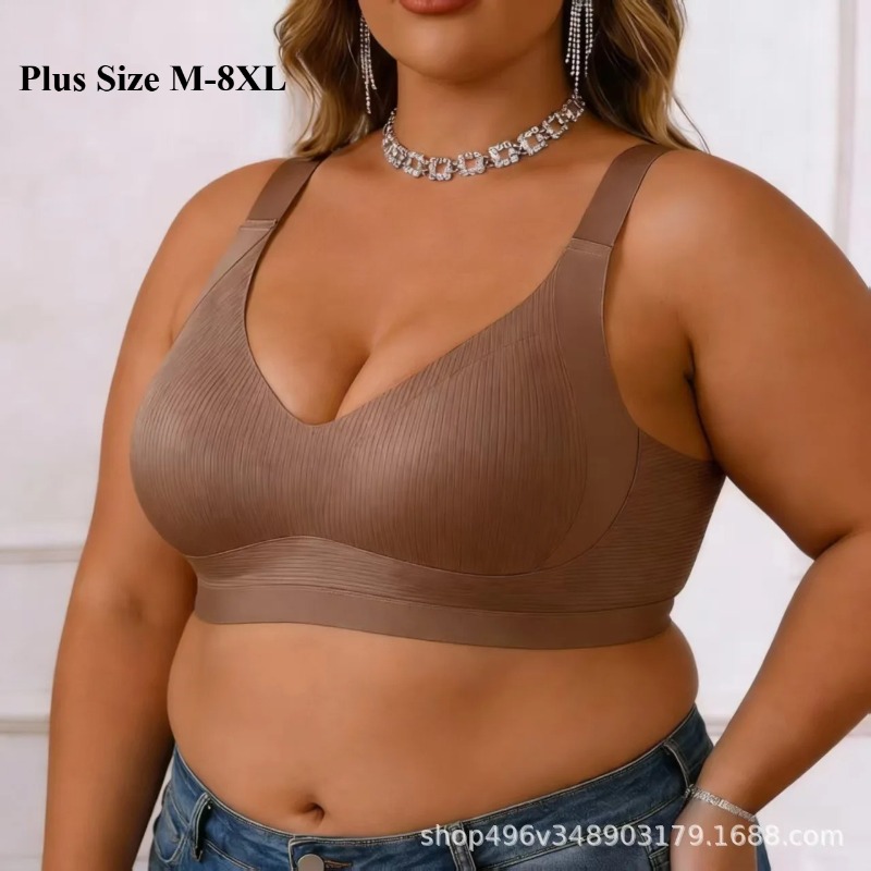 M-8XL PlusSize Women Full Cove - Bra Top Seamless recension och pris