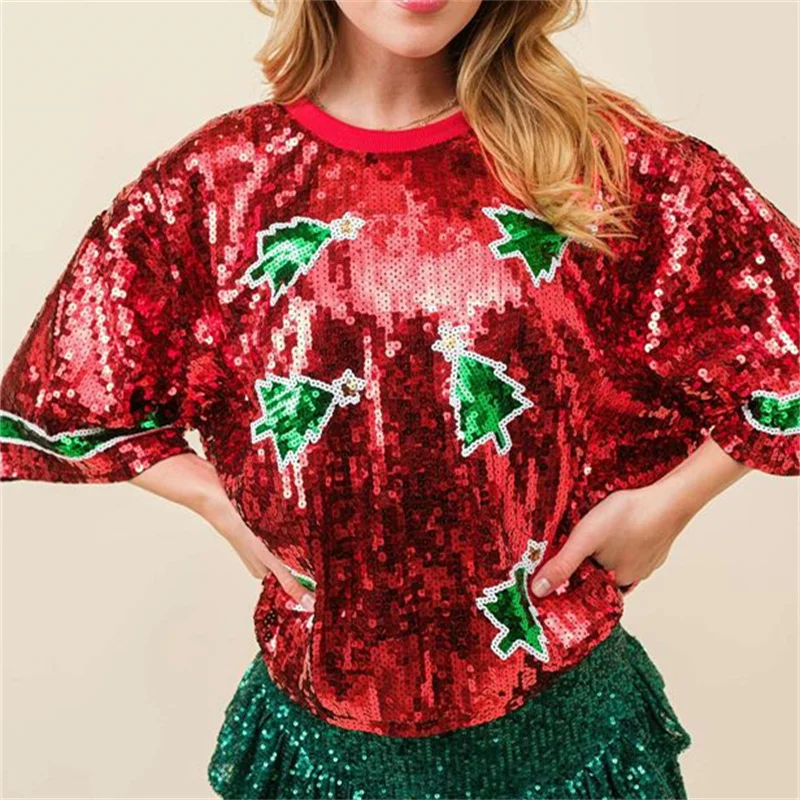 Womens Summer Fashion Sequins  - Women'S Fashion Rugby Shirt recension och pris
