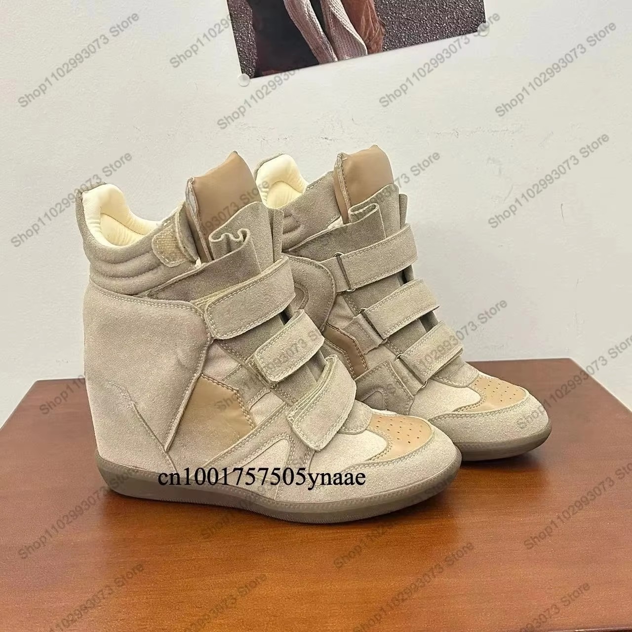 Women Hidden Wedge Heel High‑T - Women'S Fashion Velcro Sneakers recension och pris