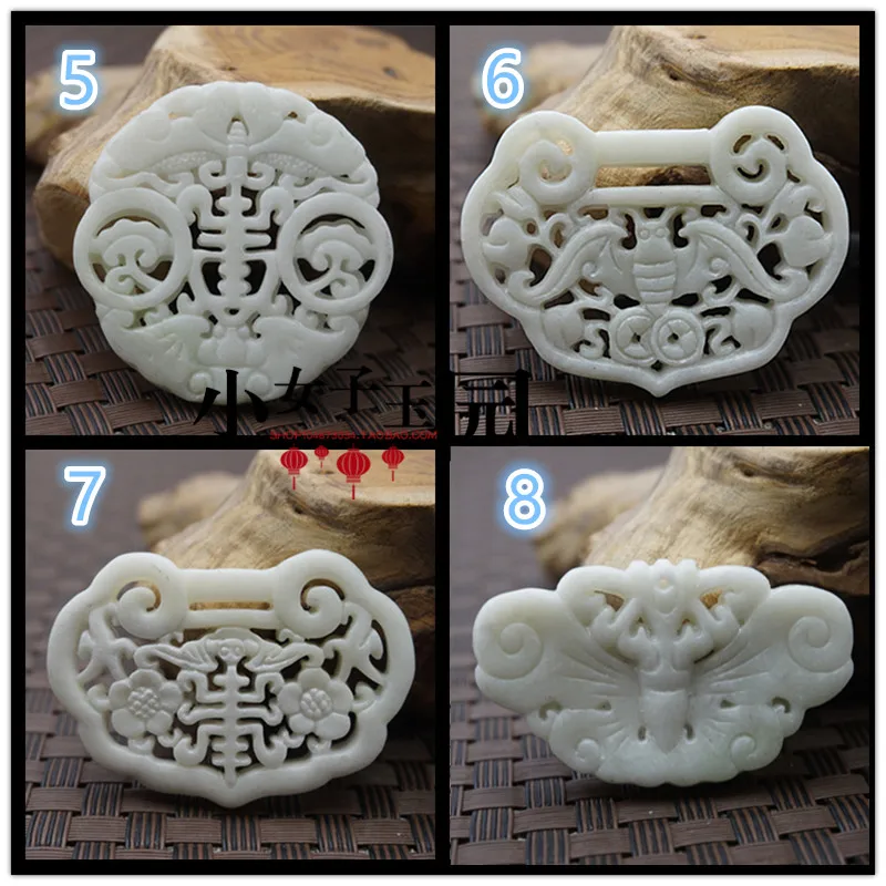 Natural White Jade Carved Luck - Women Fashion Jewellery recension och pris