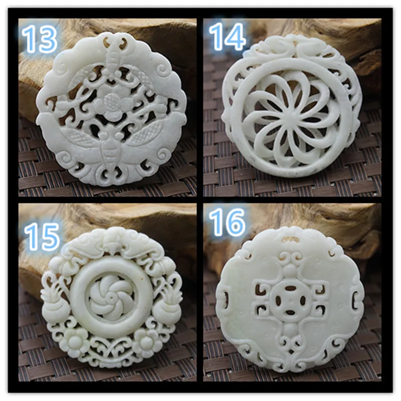 Natural White Jade Carved Luck - Women Fashion Jewellery recension och pris