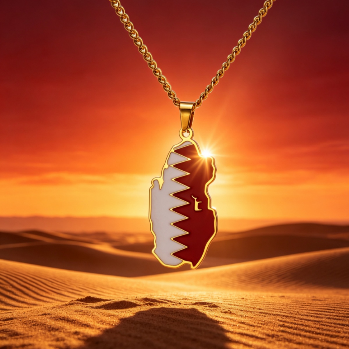 Drip Oil Qatar Map Necklace Fo - Women Fashion Qatar recension och pris